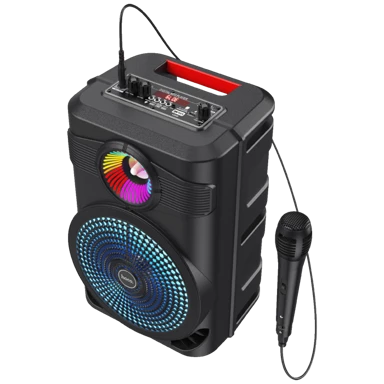 HOCO Bluetooth zvučnik BS46 Mature, 10W, 8", 1800mAh, mikrofon, RGB, crni